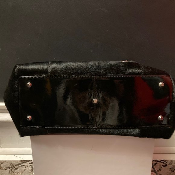 ROBERTA GANDOLFI Black Horsehair Leather Handbag - Picture 4 of 6